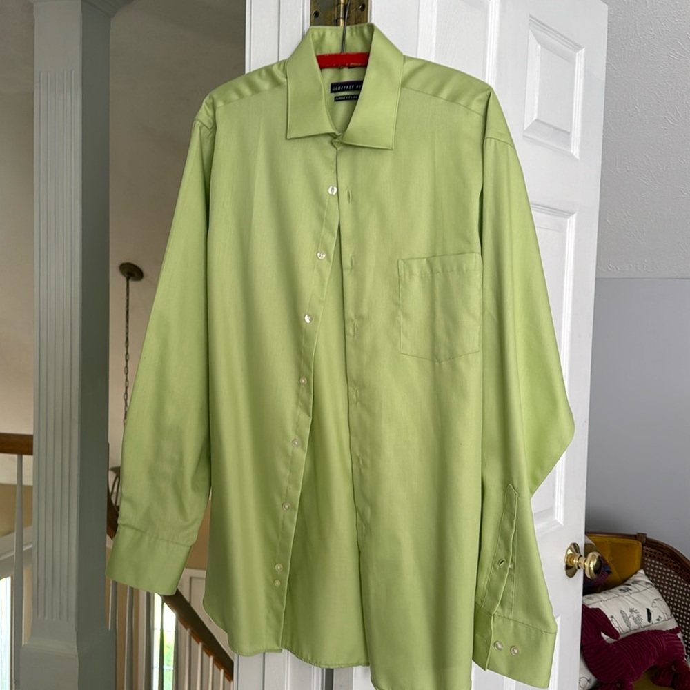 Men’s melon green dress shirt